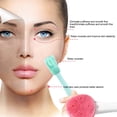 thumbnail image 4 of Cepillo limpiador facial de silicona Minnieouse rosa blanco doble cara 2 cabezas, 4 of 6