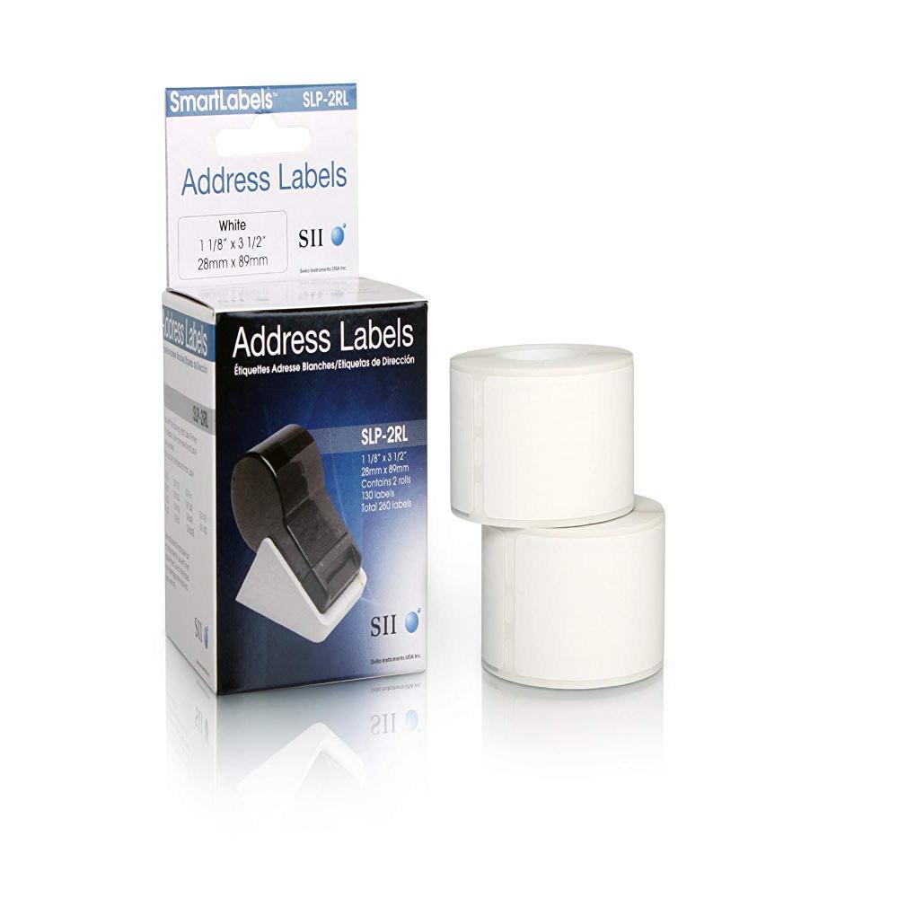 White Address Labels For Smart Label Printers Slp 2rl Streamline Your Mailings With Sii 6364