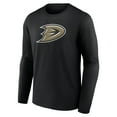 thumbnail image 2 of Men's Black Anaheim Ducks Secondary Logo Long Sleeve T-Shirt, 2 of 3