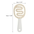 thumbnail image 4 of Unique Bargains 1 Pc Long Handle Hollow Hair Shampoo Brush for Head Massage 7.09"x3.15"x0.87" White, 4 of 6