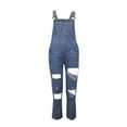 thumbnail image 6 of Dyegold Jumpsuits for Women Casual, Womens Denim Jumpsuit Ripped Distressed Adjustable Casual Summer Playsuit Overalls Sleeveless ​Square Neck ​Rompers, 6 of 8