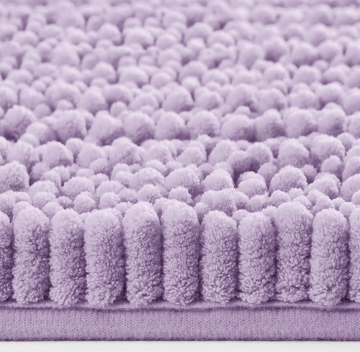 2 Piece Set Lavender Soft Cozy Plush Chenille Bath Mat Bathroom Rug