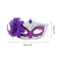 thumbnail image 2 of Unique Bargains Halloween Christmas 1 Pc Ball Princess Half Face Party Mask for Masquerade Party Purple, 2 of 5