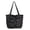 Black, variant on Vintage Washed Denim Tote Bag, Large Capacity Casual Shoulder Handbag, Dual Front Snap‑Button Pockets, Soft Denim Shopper Purse For Commuting, Travel, Shopping And Daily Casual Use