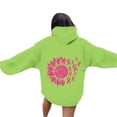 thumbnail image 5 of Cnbwig Womens Pullover Hoodies Graphic Letter Printed Hooded Drop Shoulder Loose Sweatshirt for Fall and Winter Season Womens Trendy Sweatshirt Green XL, 5 of 5