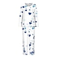 thumbnail image 4 of Rciityk Valentines Pajamas for Women Ladies Pajamas Sets Casual Long Sleeve Cute Heart Print Crew Neck Casual Tops with Pants Pjs Sets, 4 of 6