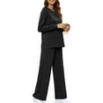 thumbnail image 6 of Ronuti Women's 2 Piece Lounge Sets Side Slit Sweatshirt Wide Leg Tracksuit Comfy Cozy Loungewear Casual Travel Fashion Sweatsuit, 6 of 8