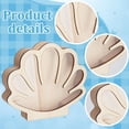 thumbnail image 3 of Seashell Display Box Shell Shaped Wooden Shell Display Case with Clear Window Shadow Box with Slot for Seashell Collection Home Decor 7.01x1.26x6.1inch, 3 of 5
