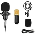 thumbnail image 2 of Micrófono condensador profesional BM800 para grabación de estudio con filtro antipop y base antichoque - Ideal para podcasting, streaming y voz en vivo (Requiere alimentación fantasma 48V), 2 of 6