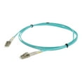 thumbnail image 1 of Aqua (M) OM4 Câble de Raccordement LC de 5 M - Câble de Raccordement - LC/PC Multi-Mo à LC/PC multi-mode (M) - 5 M - Fibre Optique - duplex - 50 / 125 Microns - OM4 - Sans Halogène - Aqua, 1 of 8