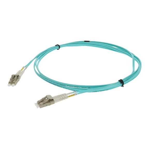 AddOn 5m LC OM4 Aqua Patch Cable - Patch cable - LC/PC multi-mode (M) to LC/PC multi-mode (M) - 5 m - 5 m - fiber optic - duplex - 50 / 125 micron - OM4 - halogen-free - aqua