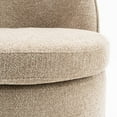 thumbnail image 6 of Kidol & Shellder Modern Swivel Accent Chair with Solid Wood Frame & Boucle Fabric Multi-Use Dining Chair, Vanity Makeup Seat - Easy Assembly Upholstered Chair, Coffee, 6 of 6
