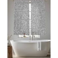 thumbnail image 4 of Black White Texture Sheer Curtains 63 inches Long 2 Panels Set Abstract Modern Tiers Sheers Rod Pocket Small Window Short Curtains for Kitchen Cafe, Each 52" W x 63" L, 4 of 7