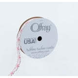 Offray Ribbon, White 5/8 inch Rose Jacquard Ribbon, 9 feet - Walmart.com