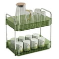 thumbnail image 3 of Cup Drying Rack with Drain Tray Countertop Storage Shelf Cup Station Organizer for Home Kitchen Double Layer Green, 3 of 10