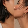 thumbnail image 3 of GDCOIN Heart Earrings 14K Gold Plated Small Delicate Jewelry Gift for Women, 3 of 8
