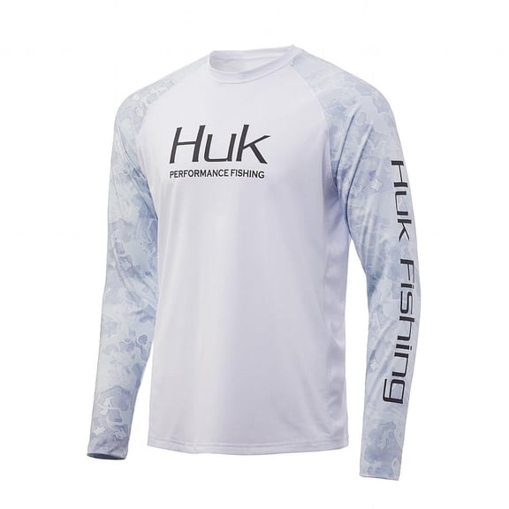 Huk Current Camo Double Header Kenai, 3XLarge Long Sleeve Shirt
