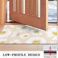 thumbnail image 3 of Daisy Flower Crystal Velvet Non-slip Floor Mat, Entryway Doormat Durable Low-Profile Mat Home Decor, Rug Washable Kitchen Bathroom Laundry Bedroom Living Room Doormats 30x17in, 3 of 7