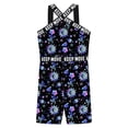 thumbnail image 3 of vastwit Kids Girls One Piece Athletic Swimsuit Criss Cross Bathing Suit Summer Beach Sports Swimwear Black Stars 12, 3 of 5