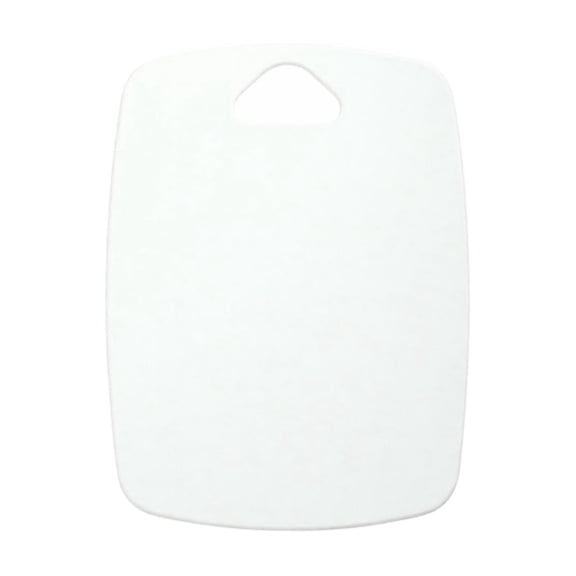 Cutting Board White Plastic with Teardrop Handle for Kitchen Prep
