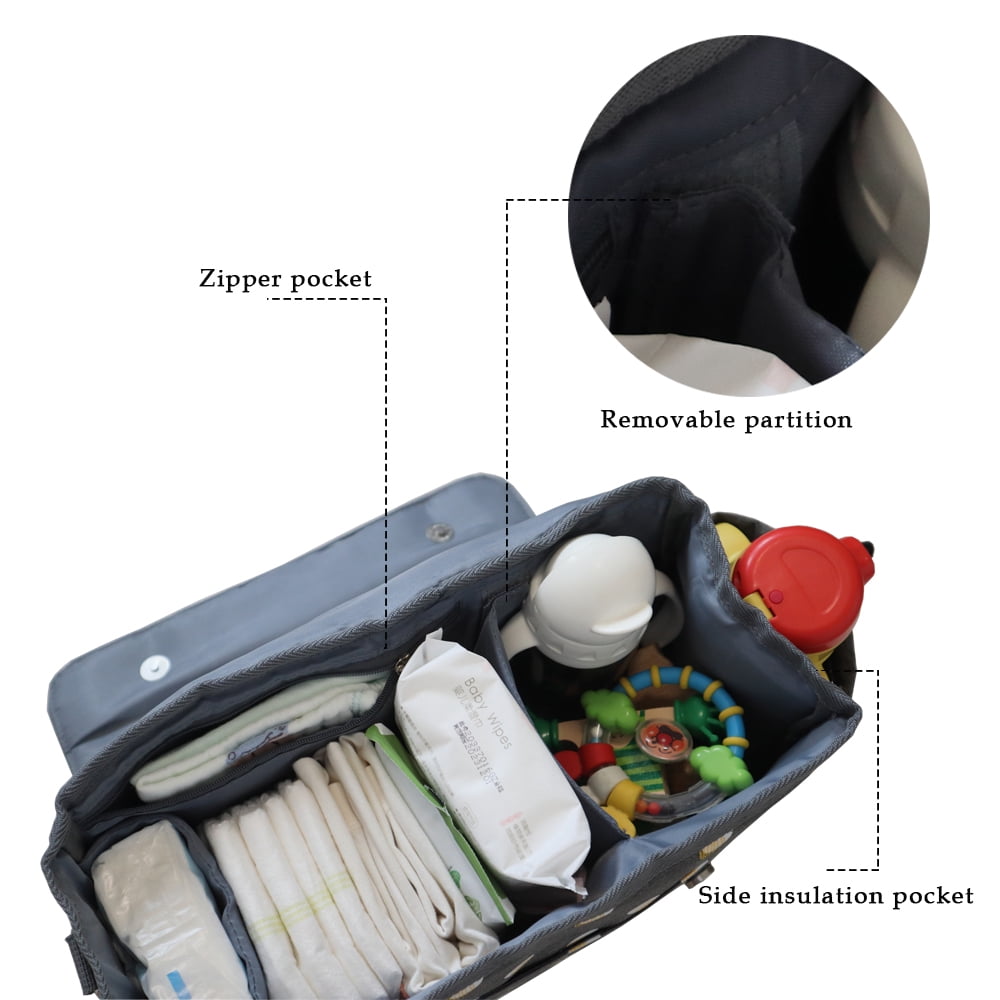 MOMIGO Baby Diaper Caddy Bag - Large Capacity Diaper Caddy Tote Bag Baby Stroller Bag Nursery Storage Bin for Diapers, Wipes & Toys Diaper Bag for Outdoor