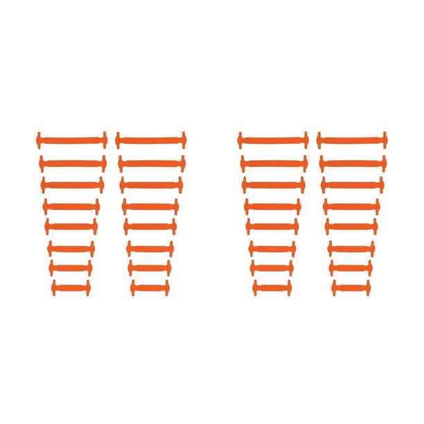 Qarigey 16 Uds. De cordones elásticos para atar, herramienta gratuita, accesorios para zapatos, hebillas de silicona para niños, hebilla para cordones Naranja 2piezas Qarigey CBP016178