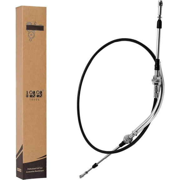 10L0L Golf Cart Forward Reverse Transmission Shift Cable for Club Car DS 1984-1997 Gas Models, OEM# 1012326, 1013085, 101851002, 63" Long