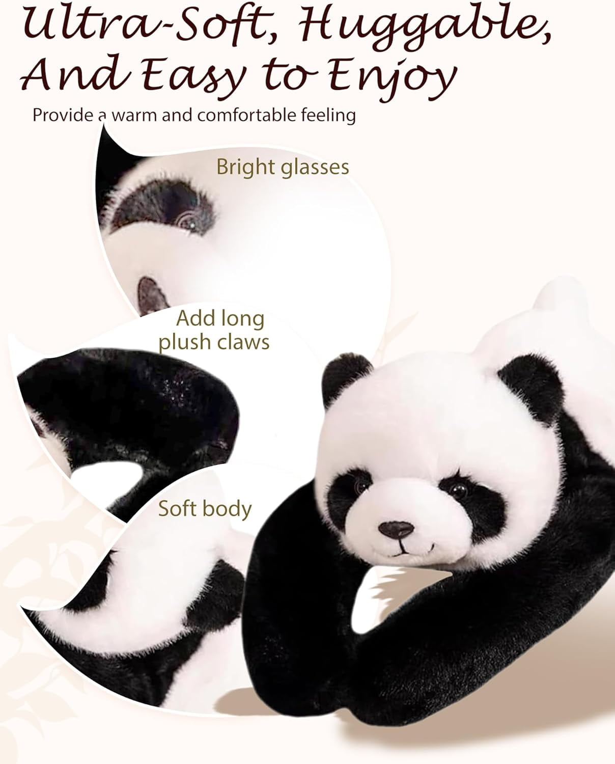Pulse of Potential Weighted Stuffed Animal – The Panda Plush with Extra-Long Arms, Soft Huggable Weighted Plush for Relaxation, Comfort & Everyday Calm, for Home, Work & Travel (Panda-25.6'')