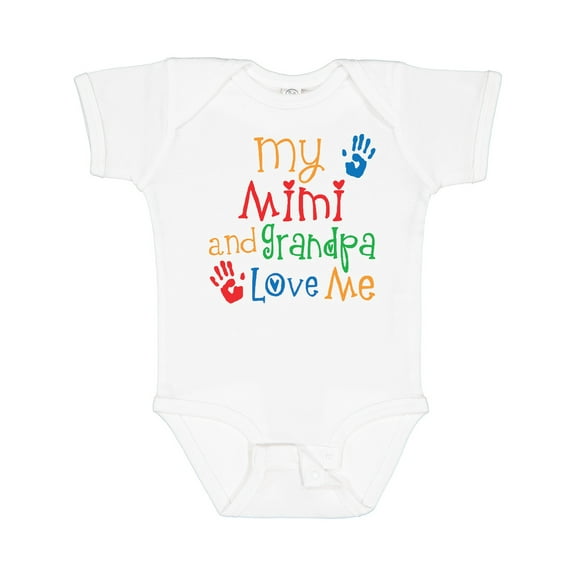 Inktastic My Mimi and Grandpa Love Me Boys or Girls Baby Bodysuit