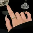 thumbnail image 4 of GKNET Fashionable Four Leaf Clover Open Adjustable Ring Exquisite Inlaid Zircon Ri WY4-A1, 4 of 9