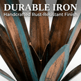 thumbnail image 3 of Lumiartisan Metal Agave Sculpture 35cm/13.8" Rustic Wrought Iron Garden Decor, 3 of 8