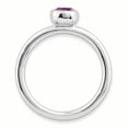 thumbnail image 2 of SS Stackable Expressions Low 5mm Round Rhodolite Garnet Ring Size 8, 2 of 3