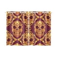 thumbnail image 3 of CADecor Sugar Skull Dia De Los Muertos Window Treatment Panel Curtains Window Curtain Kitchen Curtain,Two Piece 26x39 Inches, 3 of 4