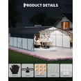 thumbnail image 5 of 20x25FT Heavy Duty Metal Carport,Outdoor Portable Car Garage w/Led Light,Removable PE SideReinforced Base & Galvanized Steel Roof, Outdoor Car Port Canopy Shelter for Boats, Trucks, 5 of 8