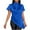 Blue, variant on Women's Dressy Casual Blouses Satin Slik Business Work Tops Short Sleeve Shirts 2025 Summer Outfits Beige XL