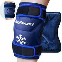 KingPavonini XXL Ice Pack Wrap Around Entire Knee After Surgery, Reusable Gel Large Ice Pack for Knee Injuries, Pain Relief, Swelling, Knee Surgery, Sports Injuries, 1 Pack Blue