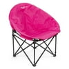 Lucky Bums Moon Camp Kids Adult Indoor Outdoor Comfort Lightweight Durable Chair with Carrying Case, Pink, Large