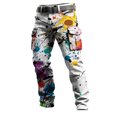 thumbnail image 3 of CONZONE Mens Cargo Pants Graffiti Graphic Y2K Staight Leg Cargo Pants for Men Lightweight Relaxed Fit Outdoor Workout Trousers With Pockets, 3 of 4