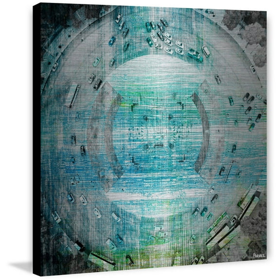 "Wrong Way Circle" Painting Print on Brushed Aluminum