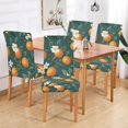 thumbnail image 2 of Yayeee 2 Pack Dining Chair Covers Stretch Parson Chairs Slipcovers Seat Protector, Retro Floral Orange, 2 of 6