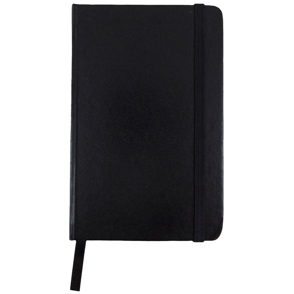 JAM Hardcover Notebook with Elastic Band, 1/Pack, Black, Small, 3 3/4 x