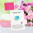 thumbnail image 4 of FeiFu Gradient Glitter Rose Card Pocket-sized Cuddle Greeting Holographic Love Note with Magnetic Closure for Valentine's Mother's Day Tear-proof Paper Gift Sky Blue, 4 of 5