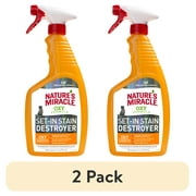 (2 pack) Nature’s Miracle Oxy Formula Set-In Stain Destroyer for Cats, Orange Scent, 24 oz
