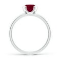 thumbnail image 2 of ANGARA Natural Semi Bezel-Set 1 ct Ruby Solitaire Engagement Ring in 14K White Gold for Women (Size-6mm) | July Birthstone Jewelry for Her, 2 of 9