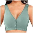 thumbnail image 4 of Hessimy Bra for Women, Front Closure Daisy Bra Front Buckle Corset Without Underwire Poking More Comfortable(Green,L), 4 of 5