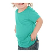 Kavio IJC0432 Infants Crew Neck Short Sleeve Tee-Caribbean Blue-6M