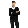 thumbnail image 4 of TOPTIE Mens V-Neck Cotton Knitted Slip Over Sweater Long Sleeve, 4 of 8