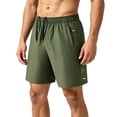 thumbnail image 4 of Homeyce Running Shorts for Men Quick Dry Elastic Waist Shorts Gym Athletic Workout Lightweight Soft Stretch Shorts with Pockets Drawstring Shorts,Green L, 4 of 4