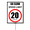 Slowsign6, variant on Eveokoki Slow Down Signs,Go Slow Speed Limit 20 Sign with Stake for Street - Safety Signs with 11.6 Inches Metal Stakes & 4.6"×6" Aluminum Sign, Fade Resistant, Easy to Install