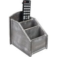 thumbnail image 4 of MyGift Whitewash Gray Wood Remote Control Media Storage Organizer, 4 of 6